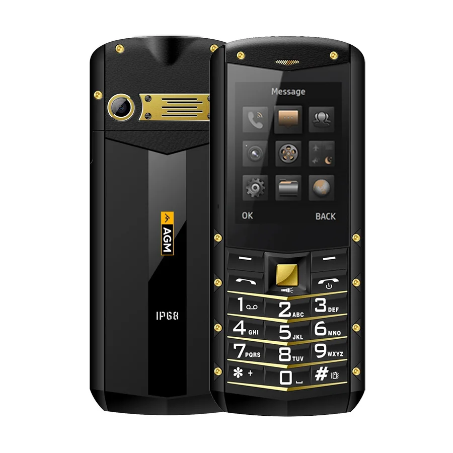 AGM M2 IP68 Водонепроницаемый 2 4 дюймов 2G GSM бар телефон с двумя sim картами Bluetooth 1970 мАч