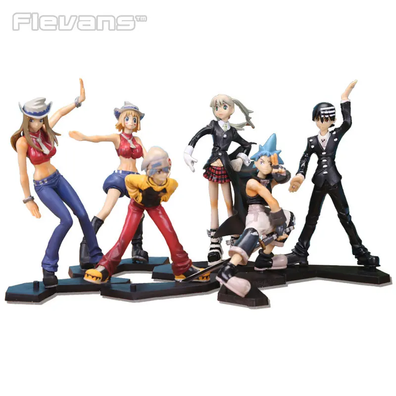

Anime Soul Eater Maka Black Star Death the Kid Lizu PVC Action Figures Collectible Toys 6pcs/set OTFG170
