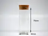 100pcs 30*75mm Glass Small Clear Cork Bottle test tube Mini Vial For Wedding Holiday Decoration Wooden Lid Empty Pot Sample Jars 1