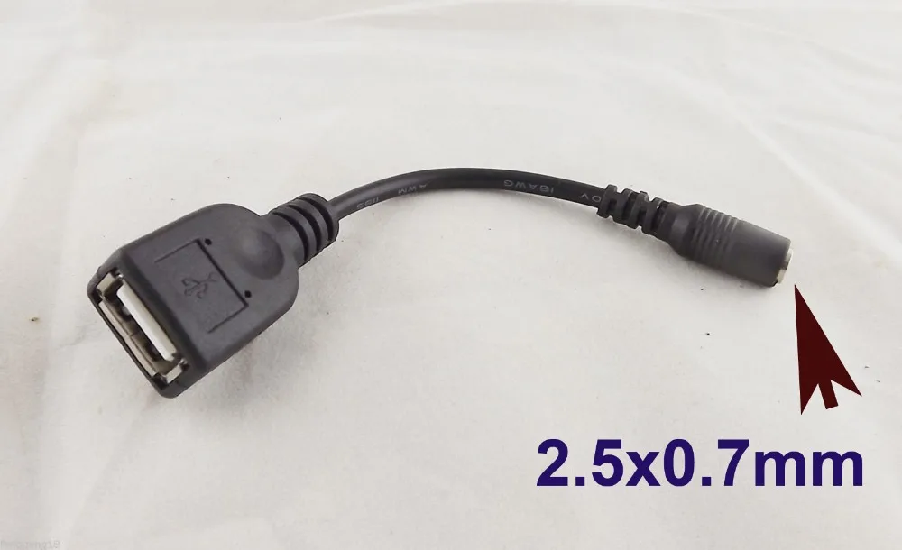 

1pcs USB 2.0 A Female To 2.5x0.7mm Female DC Tip Power Adapter Converter Cord Cable 12cm