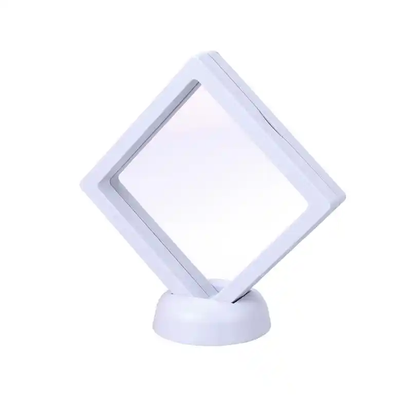 3d Yuzen Cerceve Golge Kutu Ekran Durumda Bozuk Para Kutusu Taki Ekran Goster Vaka Yuvarlak Taban Ile 9x9cm Depolama Tutucular Raflar Beyaz Aliexpress