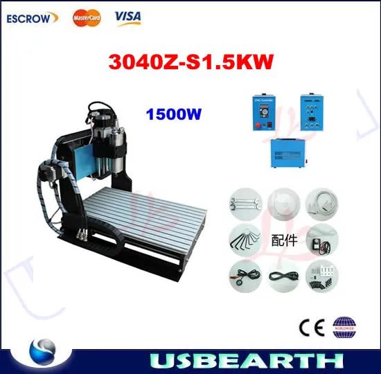 

New CNC router 3040Z-S1500W, water cooled Engraving Machine, 1.5KW spindle motor