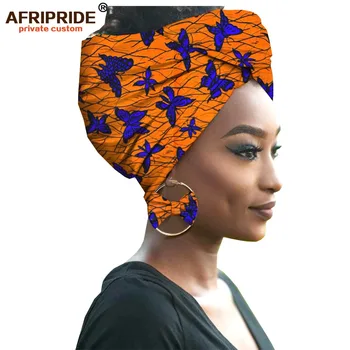 

african fashion style earring for women AFRIPRIDE handmade ankara print women ear wear with head wrap A1928003