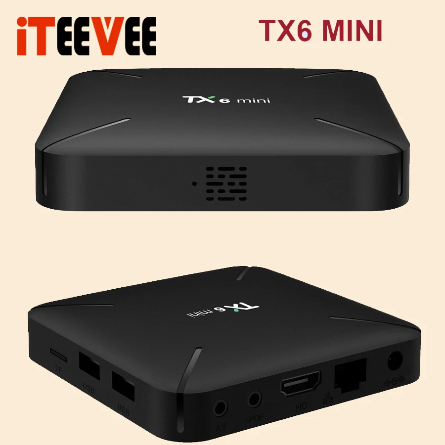 Tanix TX6 Мини Android 9,0 ТВ приставка Allwinner H6 2 Гб ОЗУ 16 Гб ПЗУ USB3.0 Поддержка 6 к H.265 2,4 ГГц WiFi медиаплеер ТВ приставка