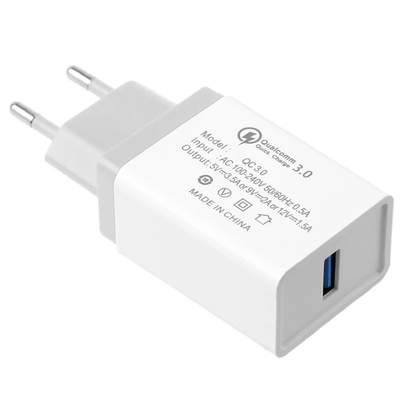 Новый стиль QC30 один USB быстрый на европейском регулировании зарядное устройство производитель Прямые Горячие модели стоячий мобильный