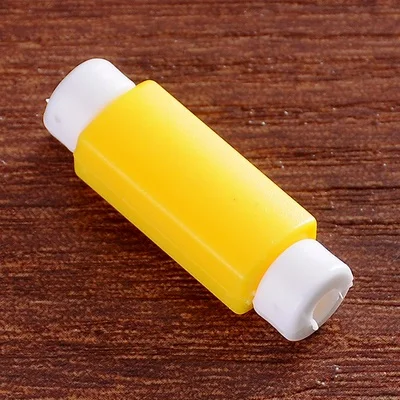 Модный USB кабель для зарядки телефона, защита от цветного кабеля, защита шнура для iphone, органайзер для сматывания кабеля - Цвет: yellow