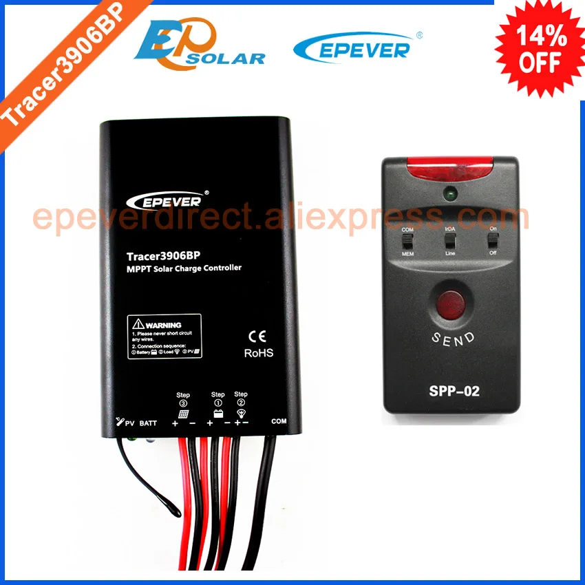 15A Tracer3906BP + SPP 02 для настройки параметров функция Солнечный регулятор 15amp EPEVER бренд
