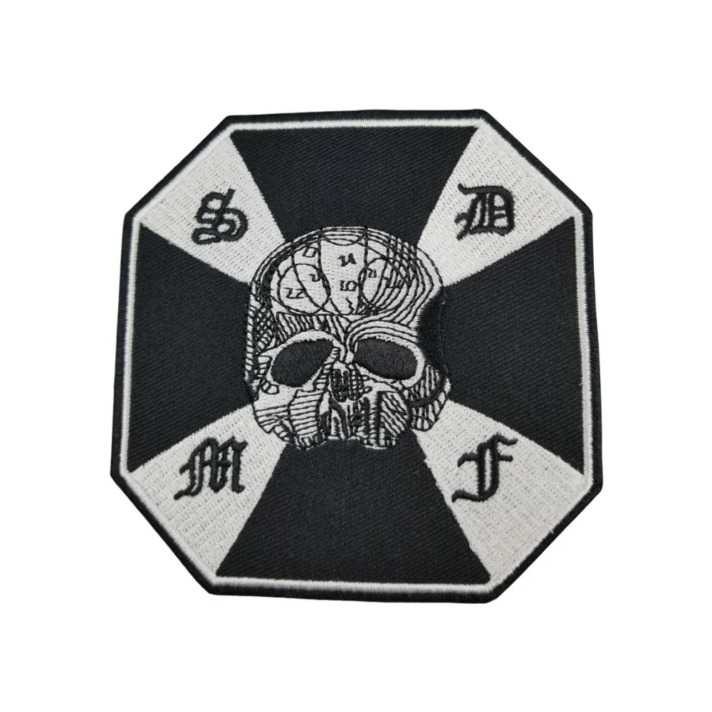 Black skull patch Custom iron on Embroider T shirt Patches clothing