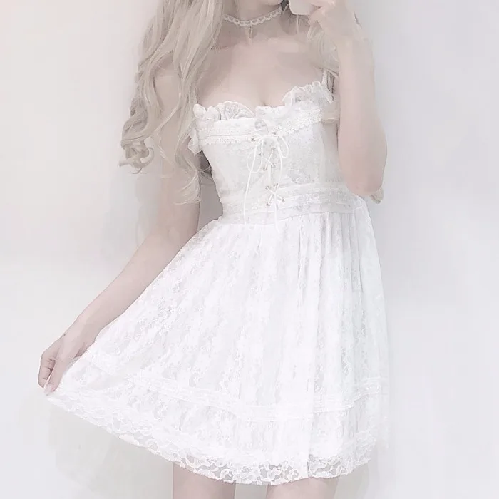 white lolita dress