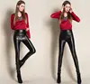 on Sale Autumn Winter Women Ladies Warm Legging Leather Pants Female High Waist Stretchable Pencil Skinny Trousers  ► Photo 3/3