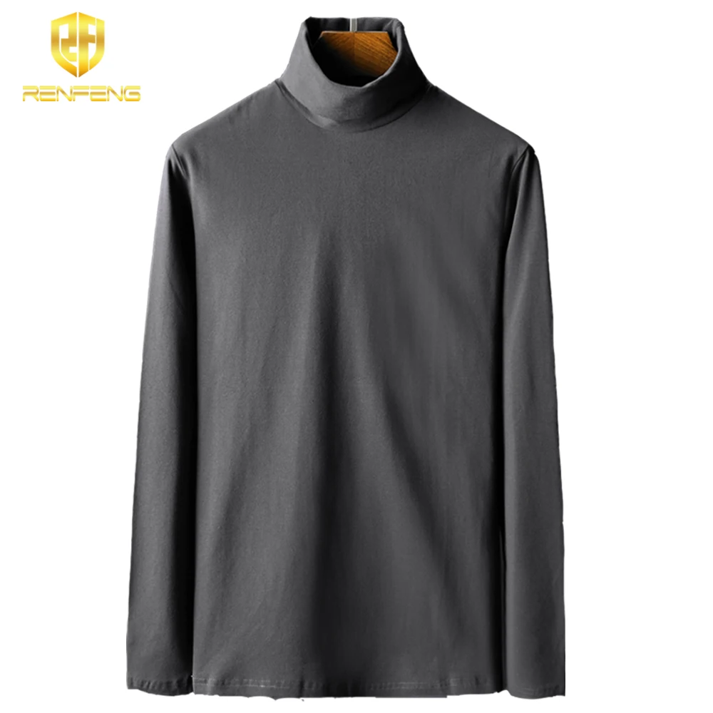 pull homme 2018 pullover mens t shrits long sleeves t shirt men turtleneck Pack of 5 thick clothes thermo ndershirts S-4XL size (6)
