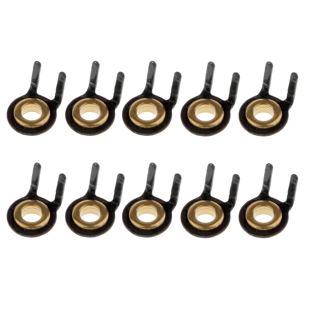 10 Pieces High Quality Stainless Steel Double Leg Fishing Rod Guides Inner Diameter 2mm DIY Fishing Accessories Replacement