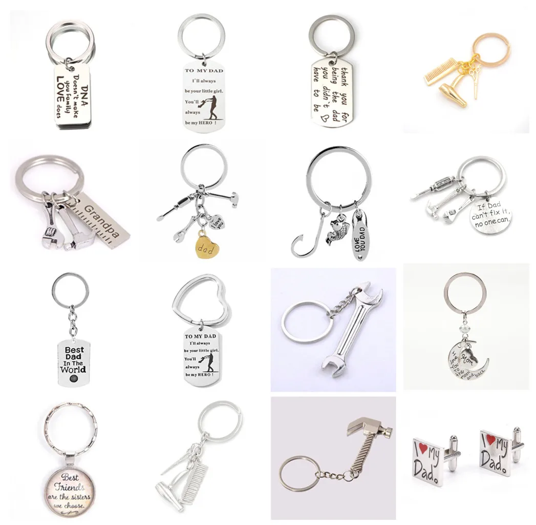 

If Dad Can't Fix It No One Can DIY Tool Wrench Spanner Rule Hammer Model Key Chain Key Ring family KeyChain Keyring Gift