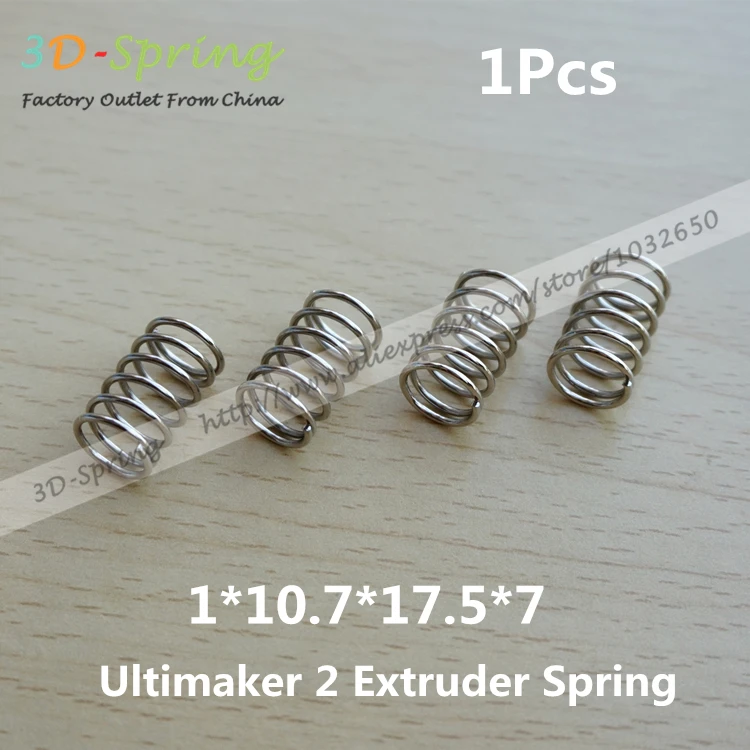 

1Pcs High Quality Stainless steel UM2 Ultimaker 2 Extruder Spring  1*10.7*17.5*7 mm For 3D Printer Accessories