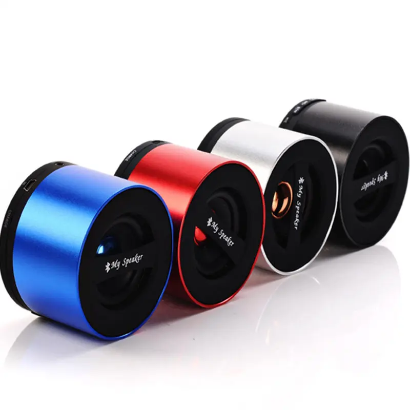 

Mini Metal Portable Card TF Memory Card Bluetooth Speaker Wireless Speaker Sound System Stereo 2.0 Music Surround Outdoor Travel