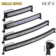 HELLO EOVO 5D 22 32 42 52 inch Curved LED Light Bar LED Bar Work Light