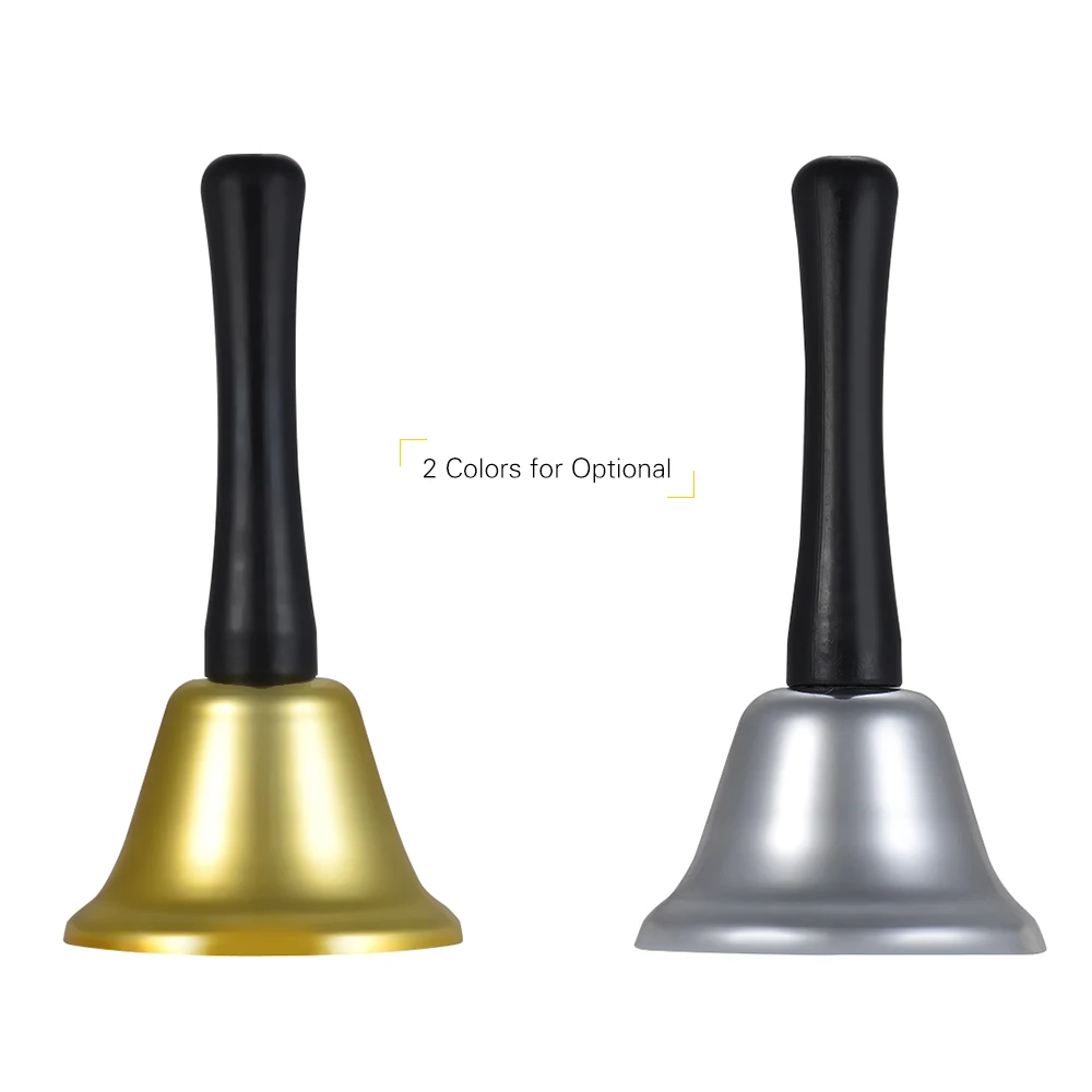 Gold Hand Bell Loud Call Bell Jingles Ringing for Wedding Events Decoration Food Line Alarm