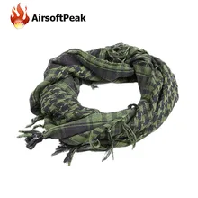 Arab Shemagh Scarves Tactical Palestine Light Polyester Scarf Shawl Men Women Plaid Printed Men Scarf Wraps Hunting Accessory