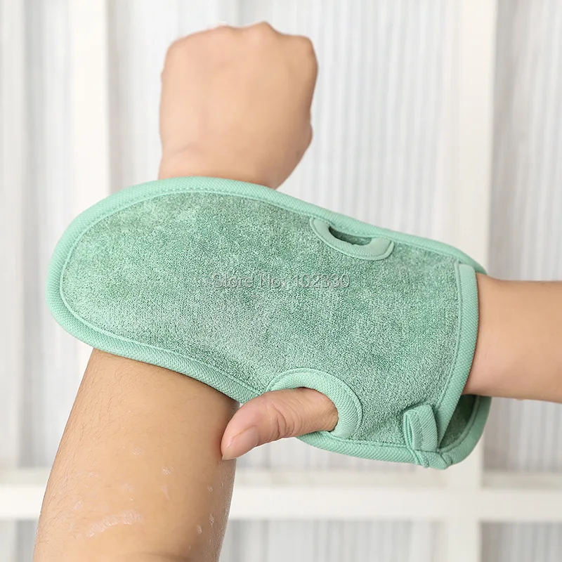 Shower Gloves Exfoliating Wash Skin Spa Bath Gloves Foam Bath Skid