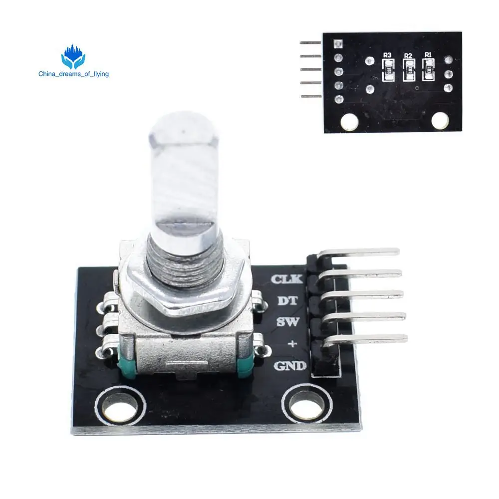 

TZT 360 Degrees Rotary Encoder Module For Arduino Brick Sensor Switch Development Board KY-040 With Pins