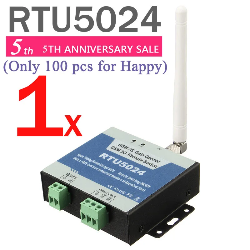 RTU5024 GSM Gate Opener Relay Switch Remote Access Control By Free Call