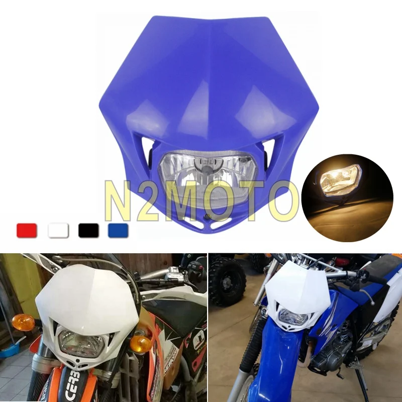 

Universal Blue Motorcycle Off Road Headlight For Yamaha Honda WR 450 250 YZ TTR Enduro Supermoto Dirt Bike Motocross Head Light