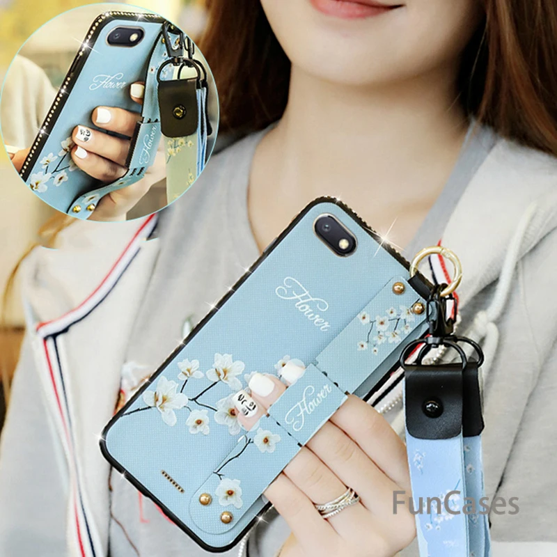 Алмазный ретро браслет чехол для телефона Xiao mi Red 6a 6 Pro Note 4 4x A1 A2 Max 2 8 Lite Play тканевый