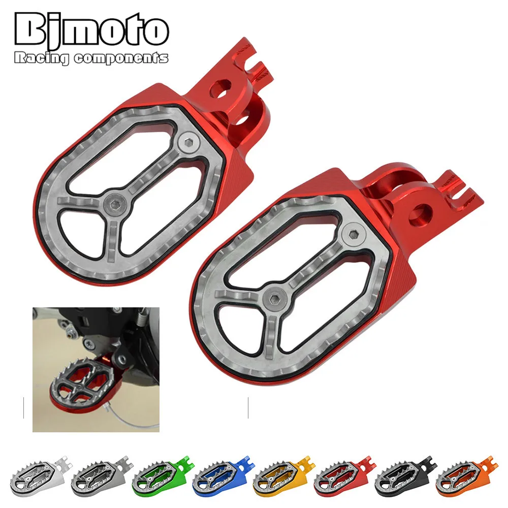 Bjmoto мотоцикла с ЧПУ Подножка для ног опора ноги HONDA CFR250X/R 2004 2015 CRF450X/R 2002 CR125/250 2008