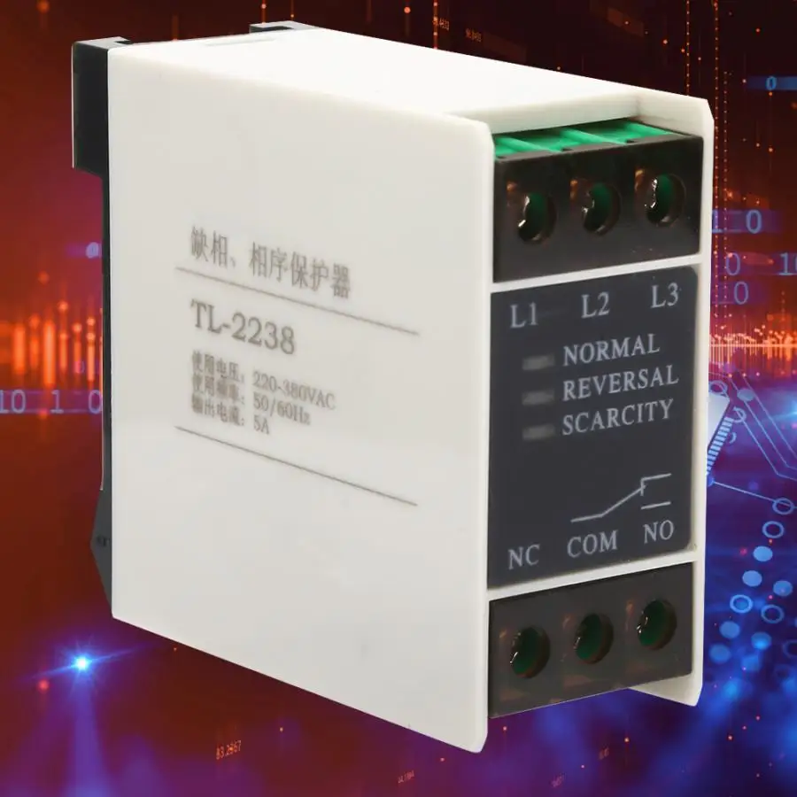 

Electronic Protective Relay device relay AC 3 Phase TL-2238 voltage protective device protector volt relay relais
