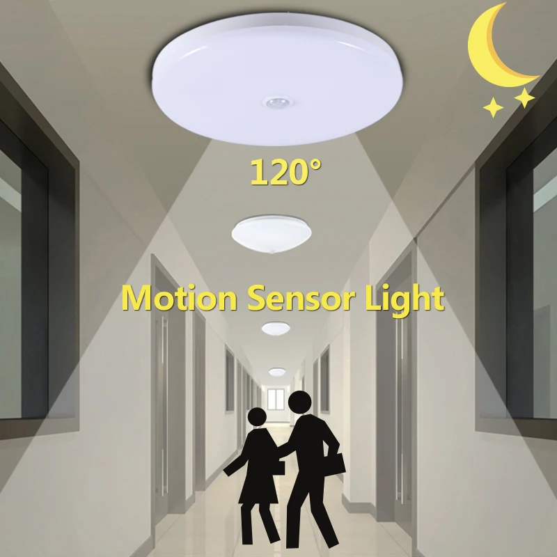  Smart Motion Sensor Light 12W 18W LED Night Light Lamp 220V Infrared PIR Sensor Led Lights for Home - 32981049342