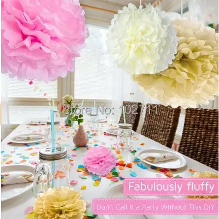 10x 6/'/' Seidenpapier Pompoms Pom Poms Flower Balls Fluffy Hochzeit Party Decor