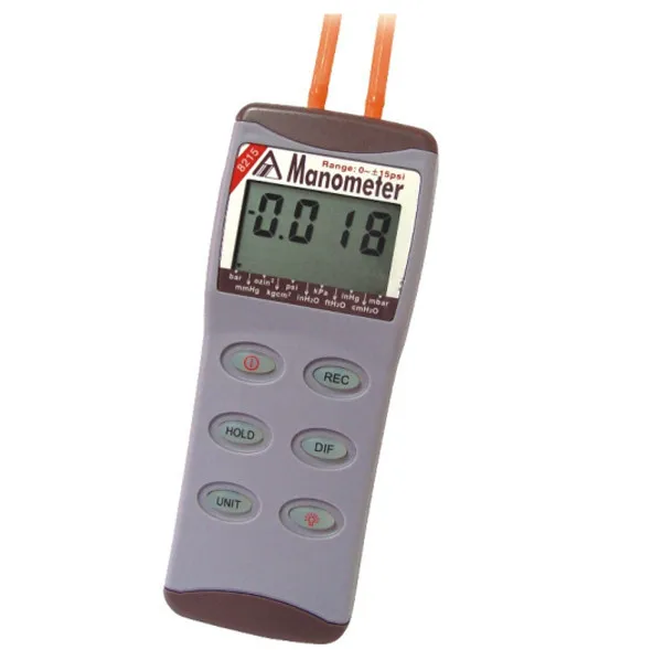 AZ-82100 Ручной цифровой манометр Дифференциальный Датчик давления тестер