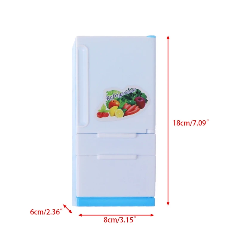Холодильник игровой набор Кукольный дом кукла холодильник морозильник с едой детская игрушка