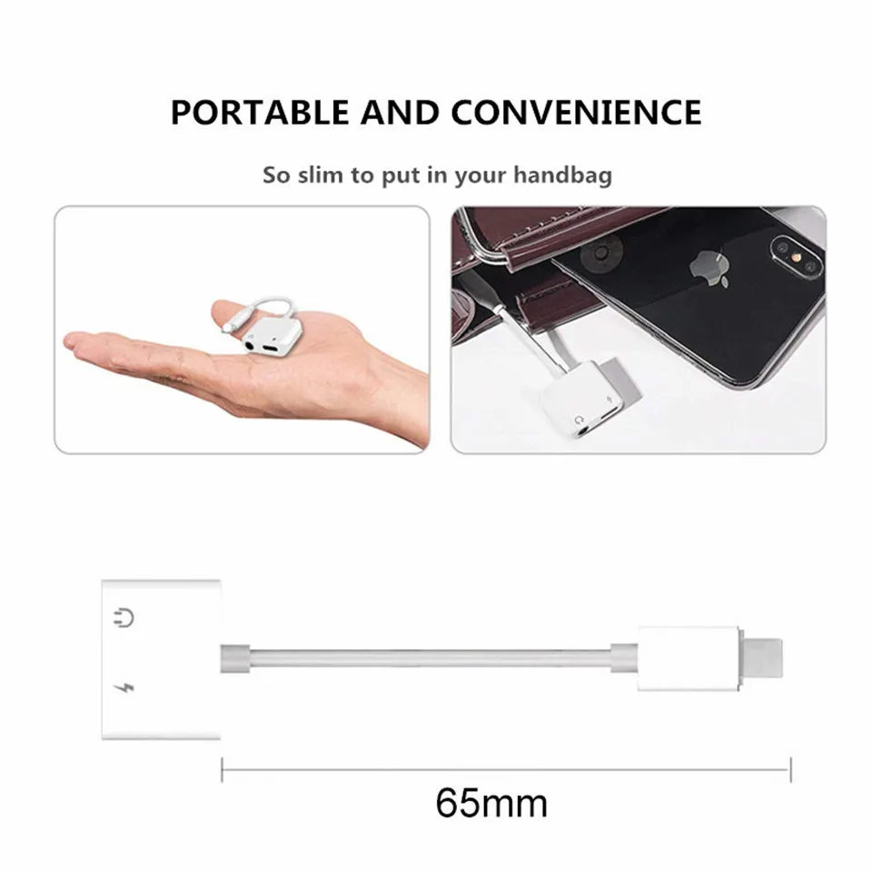 To 3.5mm Jack Headphones Adapter For Lighting Plug Play Music Audio Earphone USB Cable For iPhone XS X 7 8 Plus IOS 12.1 Adapter