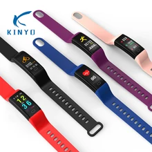 Цветной умный Браслет для измерения артериального давления, сердечного ритма, смарт-браслет, Bluetooth, напоминание о сообщениях, смарт-браслет pk m4 smartband KINYO часы водонепроницаемый смарт-браслет для ж