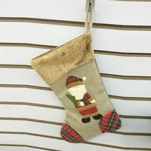 Орнамент с рождественской елкой украшение вечеринка, праздник, Рождество Санта Клаус Декор Подарочная ткань Рождество Фестиваль подарки носки calzini