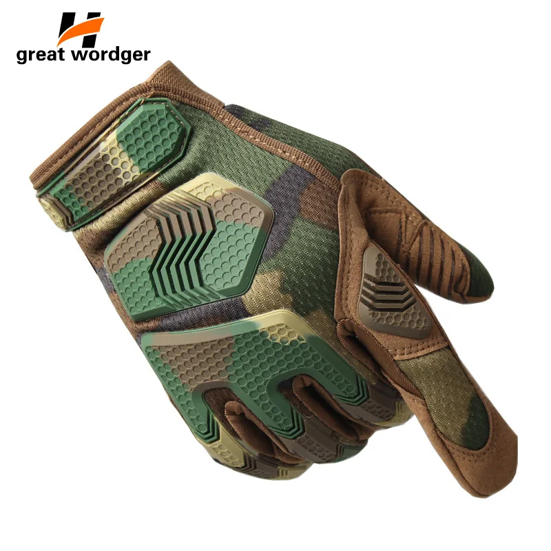

Tactical Gloves Military Army Paintball Shooting Airsoft Combat Bicycle Rubber Protective Anti-Skid Full Finger Hiking Glove Men
