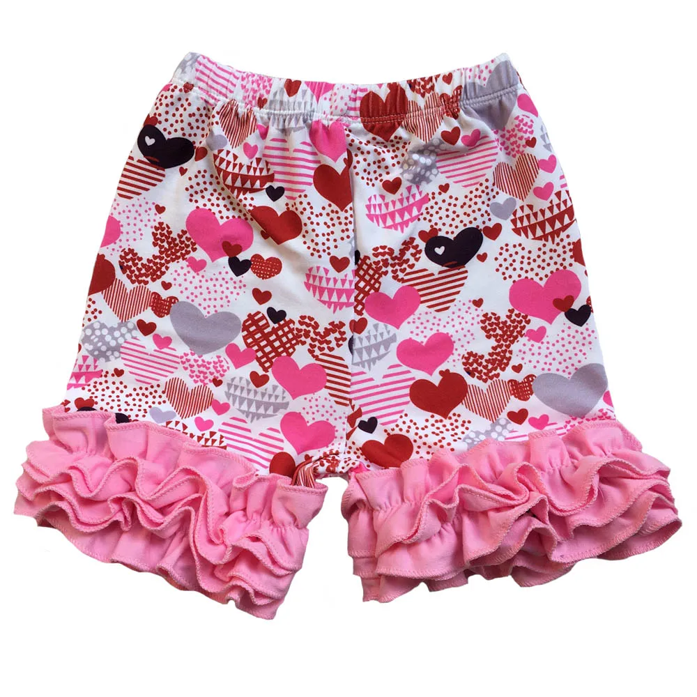 

Easter Valentine's day St.Patrick's Day Holidays Spring Colors Icing Ruffle girls milk silk shorts