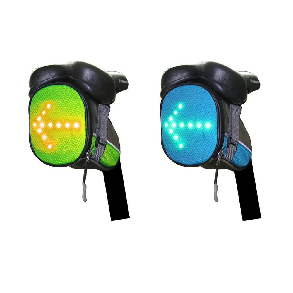 

Wireless Remote Control Riding Bicycle Bag Safety Turn Signal Light 30 LED Cycling Tail Seat Bag Night Warning Guiding Bike Bags