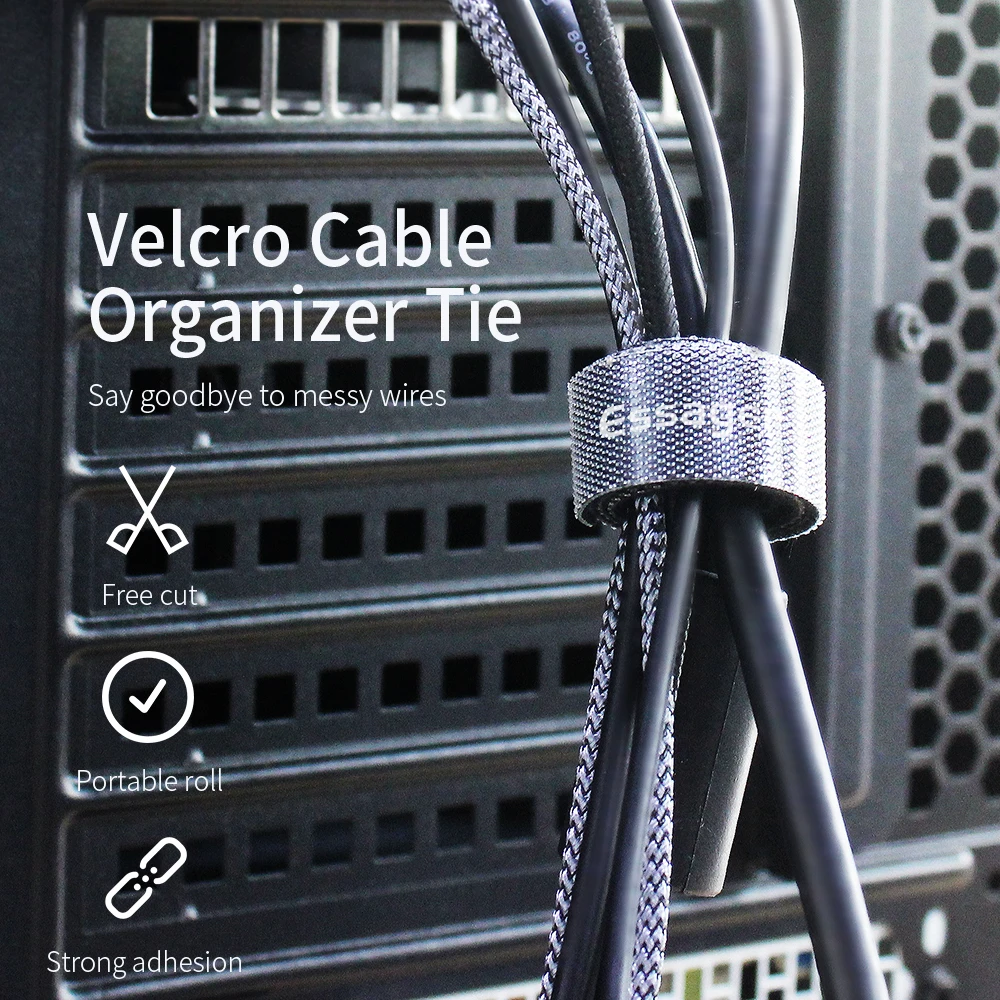 Essager Cable Organizer Earphone Holder Mouse Cord Protector HDMI Cable Wire Management for iPhone Samsung USB Cable Winder Clip