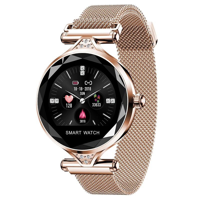 OGEDA H1S женские модные Смарт-часы носимые устройства Bluetooth Шагомер монитор сердечного ритма для Android/IOS смарт-браслет