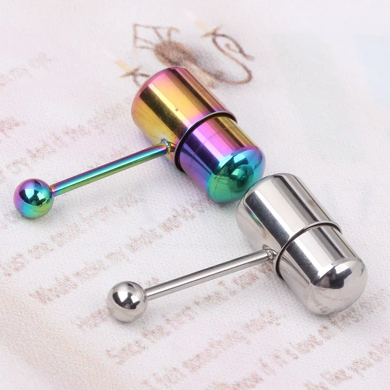 Surgical Steel Vibrating Tongue Bar Ring Stud Piercing Vibrating Bar