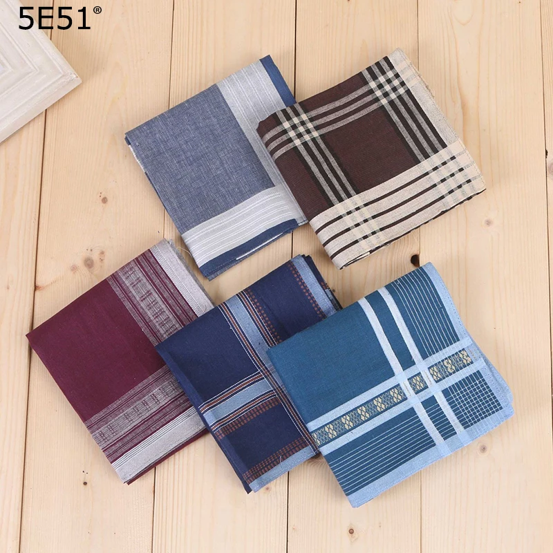 

Men handkerchief cotton 100%/grid printed 43cm/Many Uses/gift