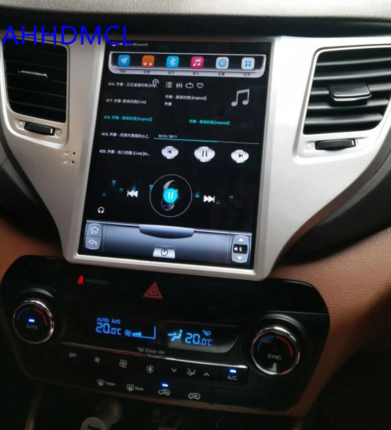 Автомобильный ПК PAD Tesla стиль мультимедийный плеер Android 7,1 gps для hyundai Tucson iX35 левый руль
