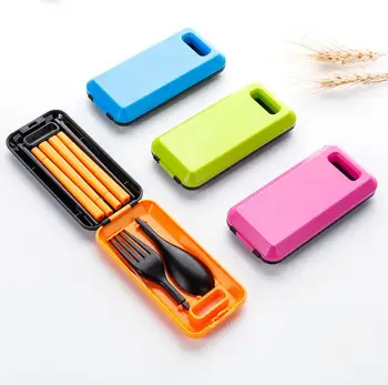 

Free Shipping 3pcs/set Portable Tableware Sets With Folding Combination Bento Tableware Kitchen Tools SN1306