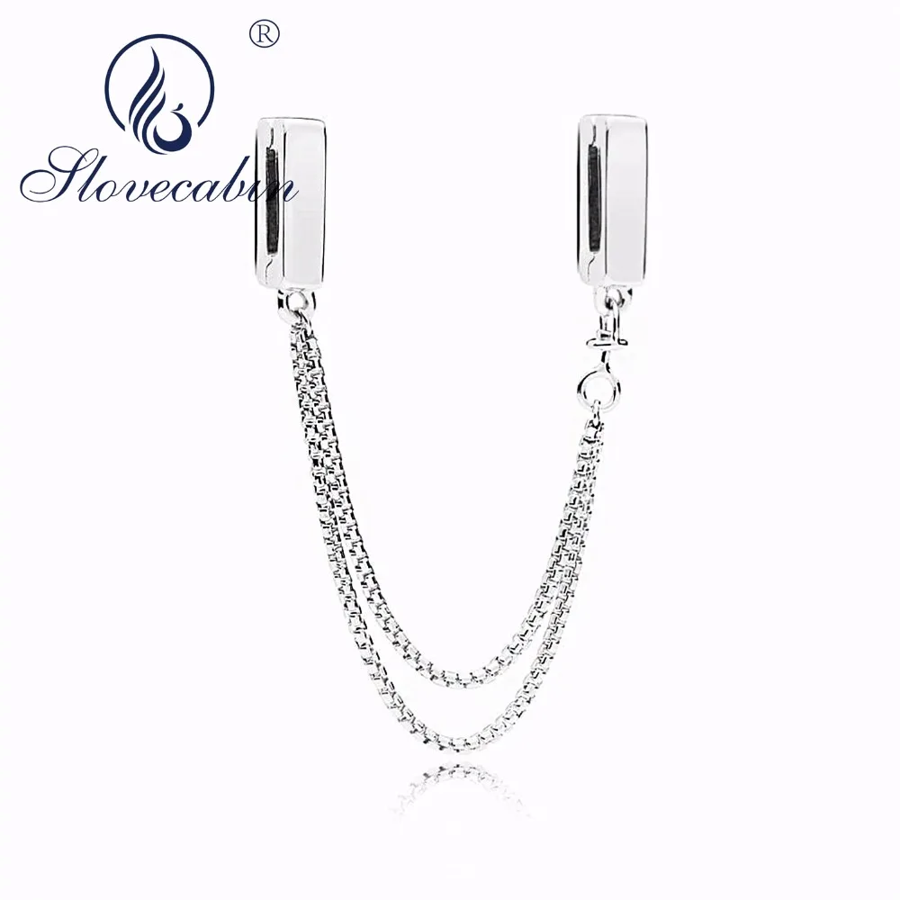 

Slovecabin Authentic 925 Sterling Silver Reflexions Floating Safety Chains Fits For Pandora Bracelet Silver 925 Jewelry Marking