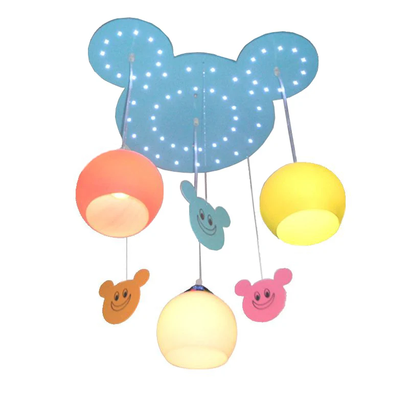 Baby Warm Lampe LED Creative Wooden Children's Room Pendent Lamp Wooden Cute Warm Baby