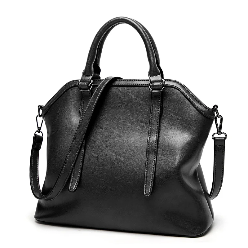 Herald модные вместительные женские сумки с ручками Роскошные брендовые сумки-тоут высокого качества сумка через плечо из искусственной кожи для женщин - Цвет: Black
