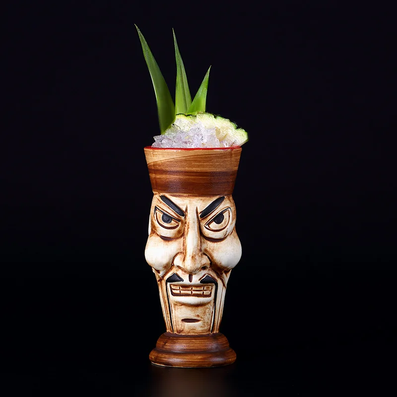 Матовое моделирование зомби Коктейльная керамическая чашка tiki кружка для вина 470