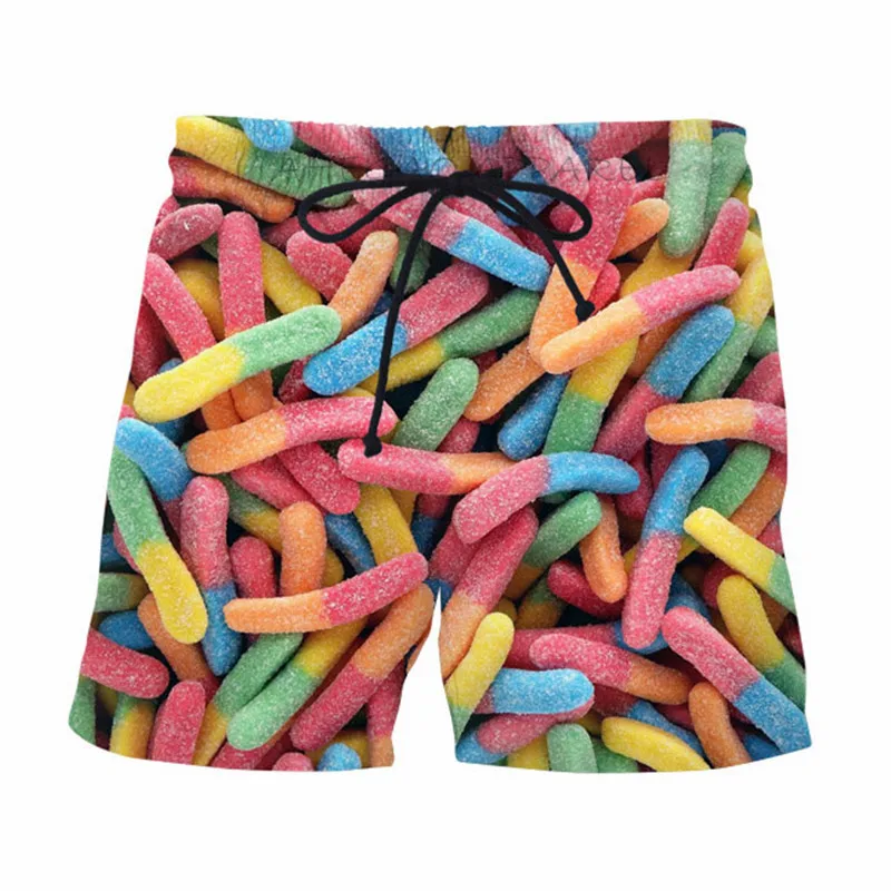 Цветные прозрачные повседневные шорты Harajuku летние для серфинга шорты унисекс забавные уличные сетчатые дышащии эластичные для талии шорты